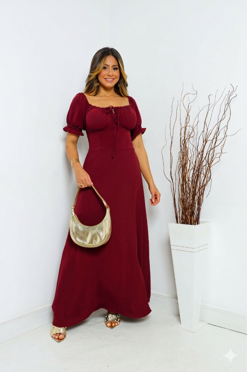 Vestido Longo Feminino De Festa Elegante - Imagem 6