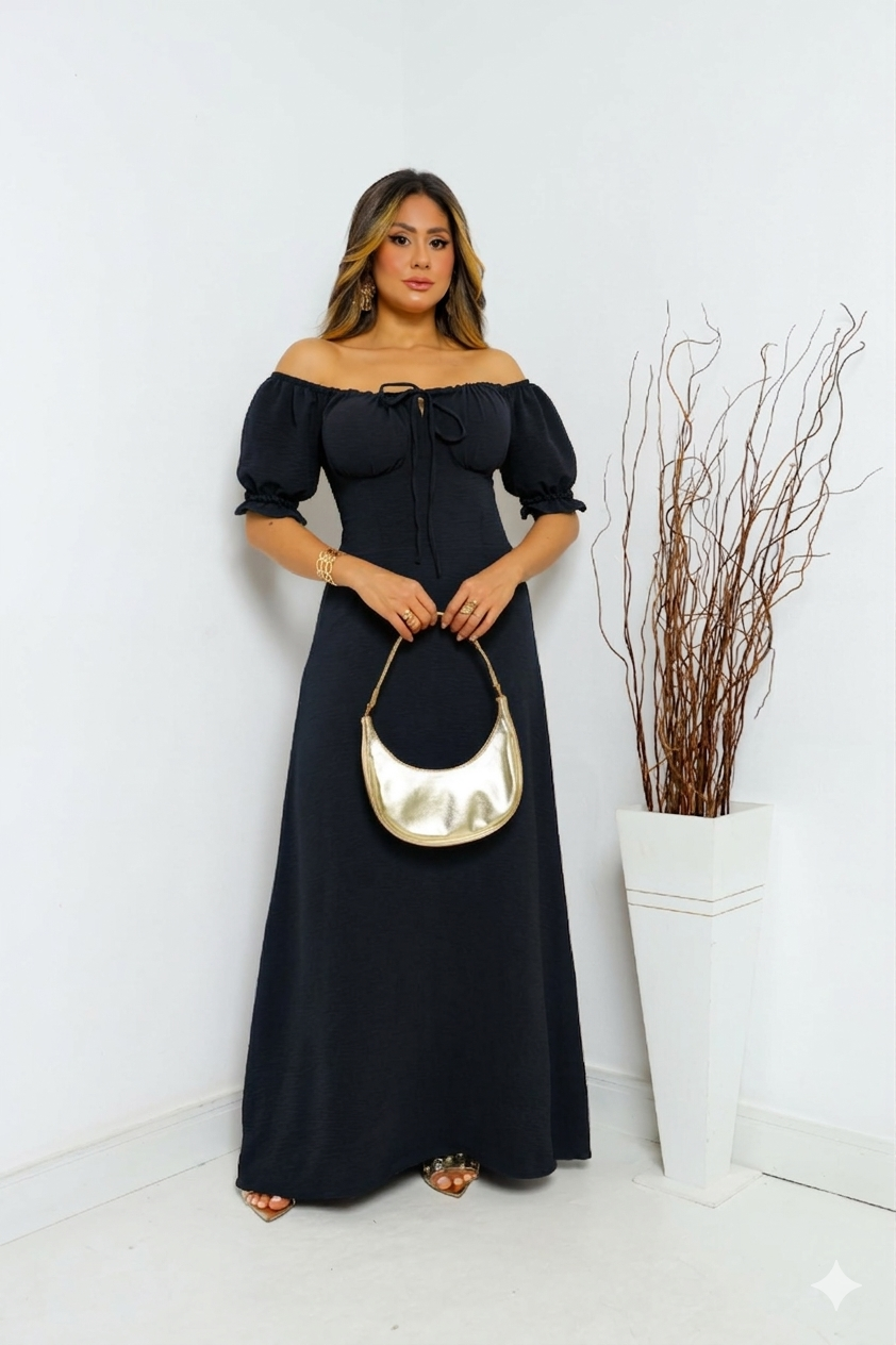 Vestido Longo Feminino De Festa Elegante - Imagem 3